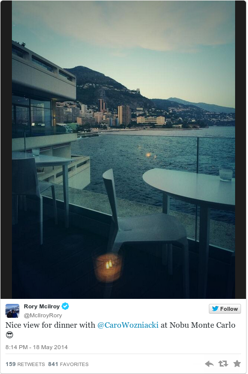 Tweet by @Rory Mcilroy