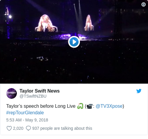 Tweet by @Taylor Swift News
