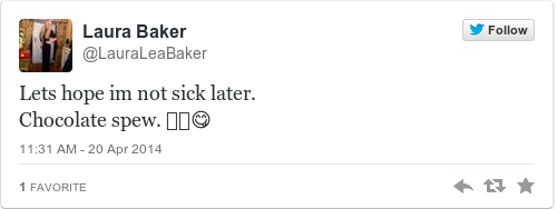 Tweet by @Laura Baker