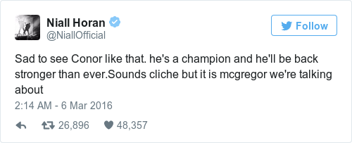 Tweet by @Niall Horan