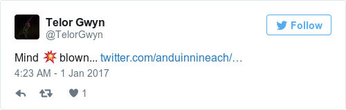 Tweet by @Telor Gwyn