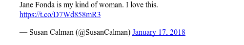 Tweet by @Susan Calman
