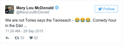 Tweet by @Mary Lou McDonald
