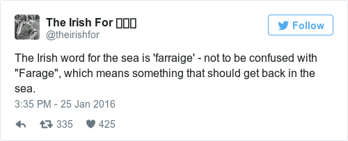 Tweet by @The Irish For 👫💊🎸