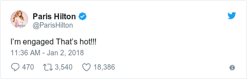 Tweet by @Paris Hilton