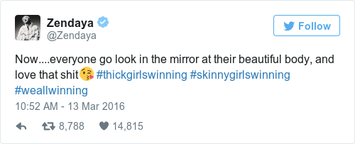 Tweet by @Zendaya