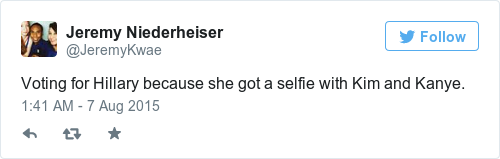 Tweet by @Jeremy Niederheiser