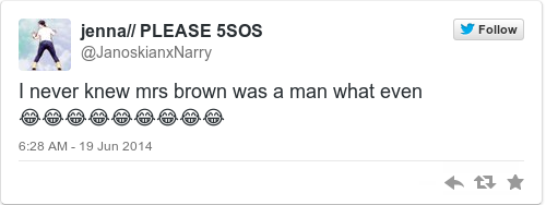 Tweet by @jenna