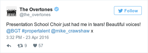 Tweet by @The Overtones