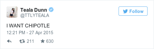 Tweet by @Teala Dunn
