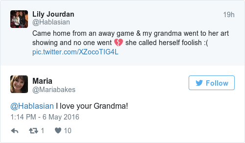 Tweet by @Maria