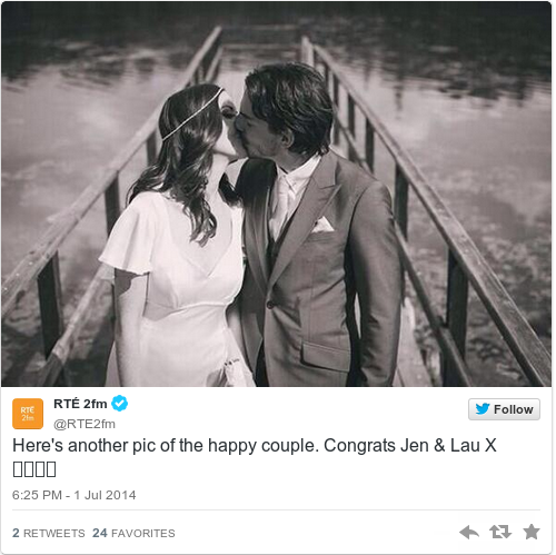 Tweet by @RTÉ 2fm