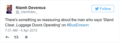 Tweet by @Niamh Devereux