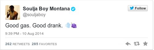 Tweet by @Soulja Boy Montana