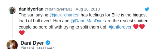 Tweet by @Dani Dyer