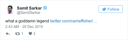 Tweet by @Samit Sarkar