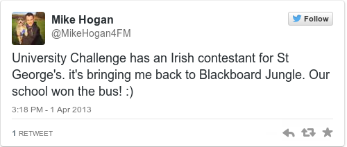 Tweet by @Mike Hogan