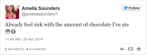 Tweet by @Amelia Saunders