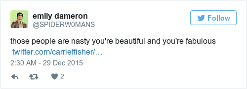 Tweet by @emily dameron