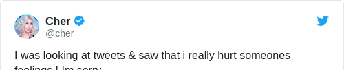 Tweet by @Cher