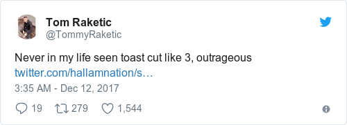 Tweet by @Tom Raketic
