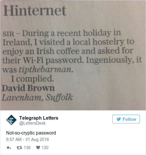 Tweet by @Telegraph Letters