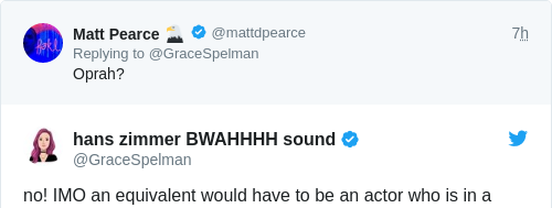 Tweet by @hans zimmer BWAHHHH sound