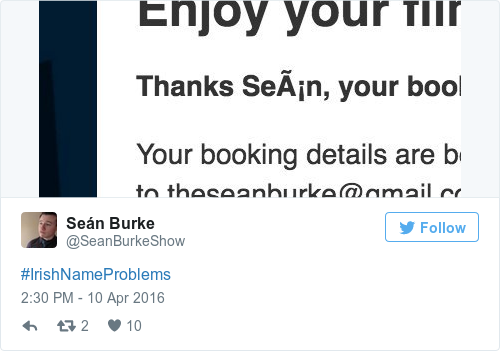 Tweet by @Seán Burke