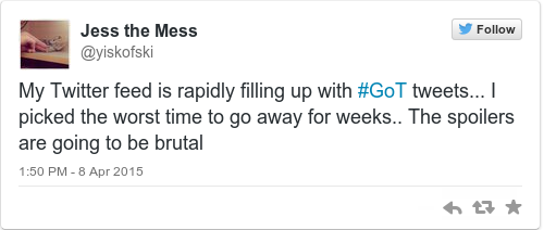 Tweet by @Jess the Mess