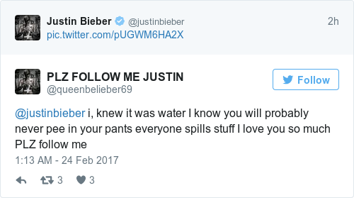 Tweet by @PLZ FOLLOW ME JUSTIN