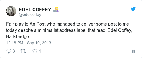 Tweet by @EDEL COFFEY 👩🏼💻