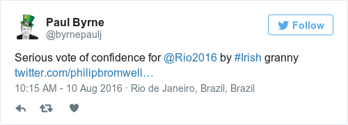 Tweet by @Paul Byrne