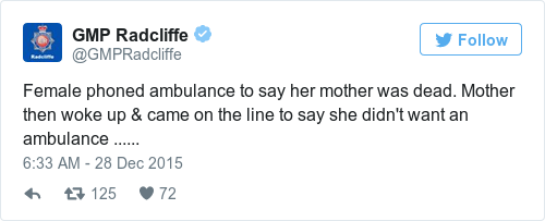 Tweet by @GMP Radcliffe
