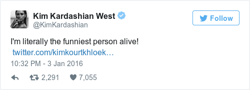 Tweet by @Kim Kardashian West