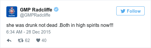 Tweet by @GMP Radcliffe