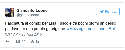 Tweet by @Giancarlo Leone