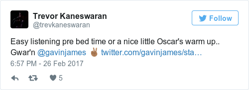 Tweet by @Trevor Kaneswaran