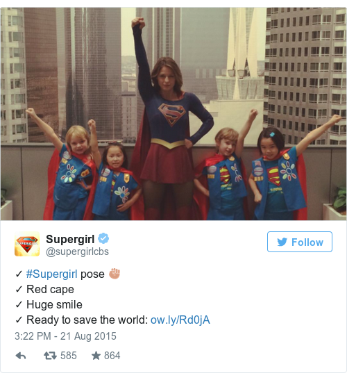 Tweet by @Supergirl