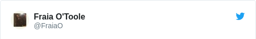 Tweet by @Fraia O'Toole