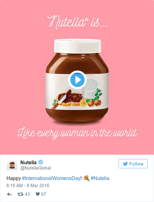 Tweet by @Nutella