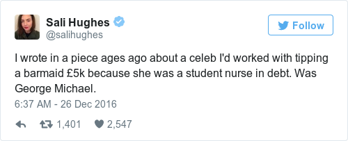 Tweet by @Sali Hughes