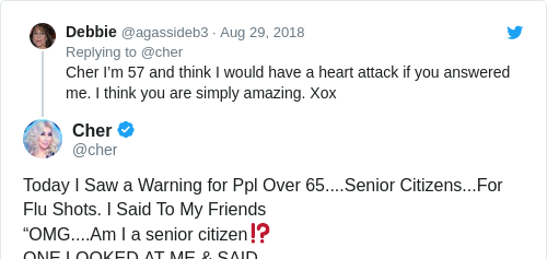 Tweet by @Cher