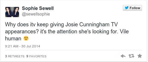 Tweet by @Sophie Sewell