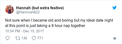 Tweet by @Hannah (but extra festive)