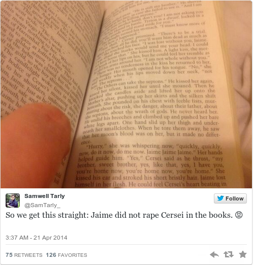 Tweet by @Samwell Tarly