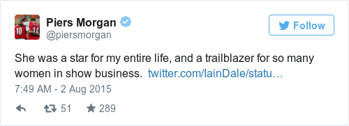 Tweet by @Piers Morgan