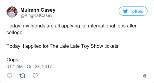 Tweet by @Muirenn Casey