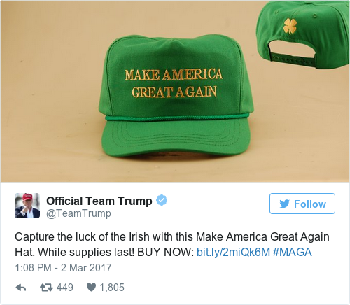 Tweet by @Official Team Trump