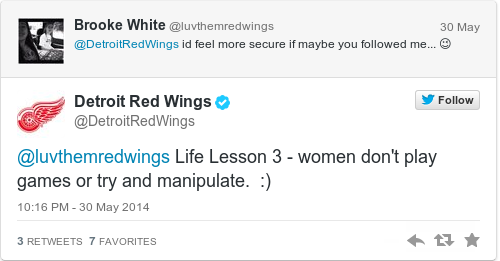 Tweet by @Detroit Red Wings