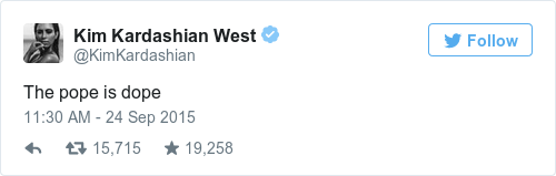 Tweet by @Kim Kardashian West